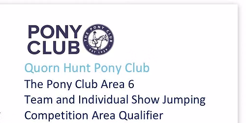 AREA 6 PONY CLUB SHOWJUMPING AREA QUALIFIER 2026