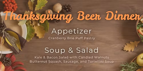 Thanksgiving Beer Dinner - Catered by Homemade by Bridget Moroney