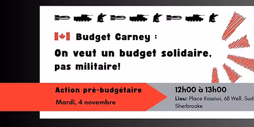 Action - Pour un budget solidaire, pas militaire!