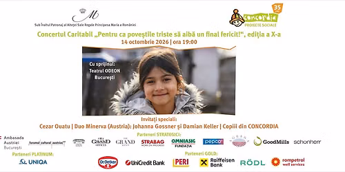 Concertul Caritabil \u201ePentru ca pove\u0219tile triste s\u0103 aib\u0103 un final fericit!\u201d | Edi\u021bia a X-a