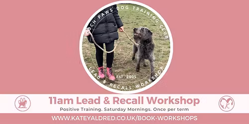 Loose Lead & Recall Workshop \u00a340 2 hours