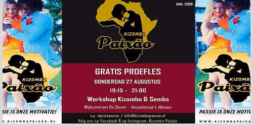 GRATIS PROEFLES KIZOMBA \/ SEMBA - SEPTEMBER