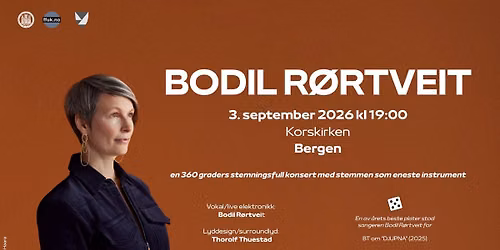 Solokonsert Bodil R\u00f8rtveit - Korskirken, Bergen