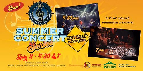 Bass Street Landing Concert featuring Dirt Road Rockers & The Night Wranglers