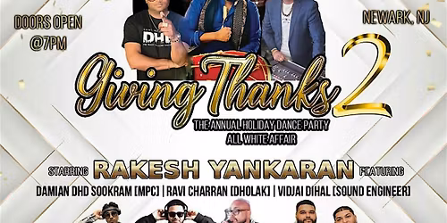 \u201cGiving Thanks PT.2\u201d The Annual Holiday Fundraiser Dance Party