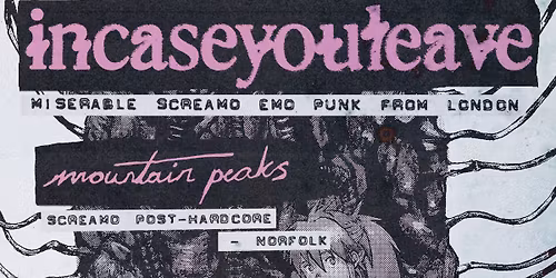 incaseyouleave, Mountain Peaks & Gilded Cage @ Cafe Kino