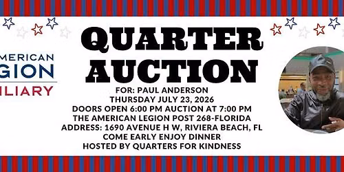 Quarter Auction for Paul Anderson 