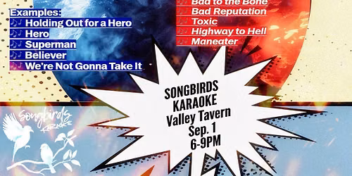 Heroes vs Villains Karaoke with Songbirds Karaoke