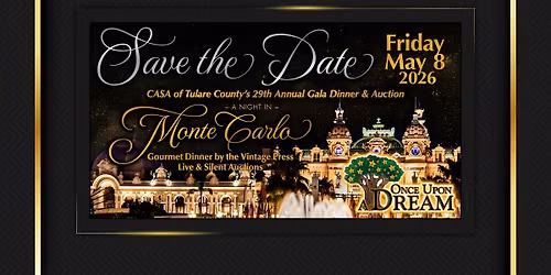 29th Annual Gala Dinner & Auction \u2014 Once Upon a Dream: A Night in Monte Carlo