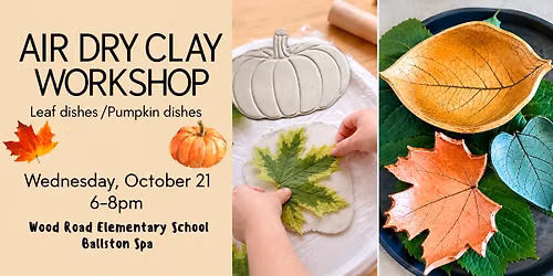 Air-Dry Clay Leaf\/Pumpkin Dish Workshop