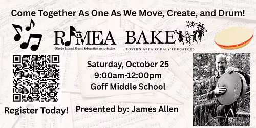 Come Together As One, as We Move, Create, and Drum! Co-Sponsored with BAKE