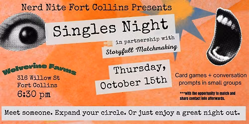 Nerd Nite Fort Collins Presents: Singles Event