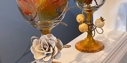 Fall Wine Glass Painting Class  at Flight Wine Bar with Roc, Paint, Sip
