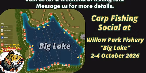 Carp Fishing Social at Willow Park Fishery-Big Lake