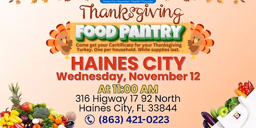 Thanksgiving Food Pantry at Access Community Center - Haines City