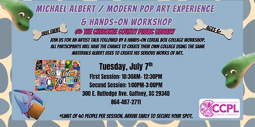 Michael Albert Modern Pop Art Experience & Hands-On Workshop (Ages 6+)