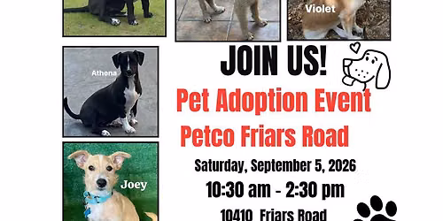Dog Adoption Event @ Petco Friars Road