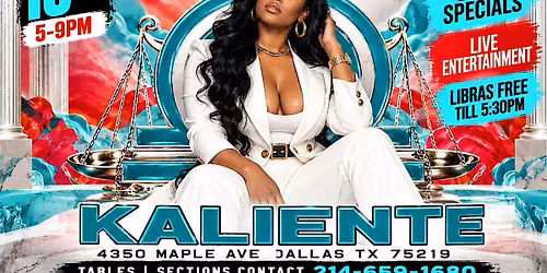 BREAKING THE SCALES LIBRA DAY PARTY ... SAT. OCTOBER 10TH 5-9PM @ KALIENTE