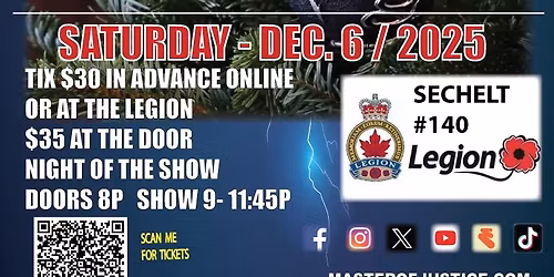 Sechelt Legion Christmas with Master Of Justice