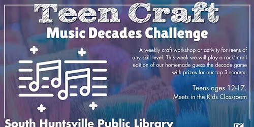 Teen Craft: Music Decades Challenge