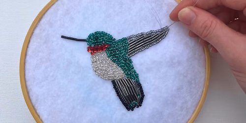 Bead Embroidery: Hummingbird