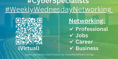 #CyberSpecialists Virtual Job\/Career\/Professional Networking #Seattle #SEA
