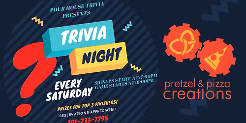 Saturday Night Trivia at Pretzel and Pizza Creations Hagerstown