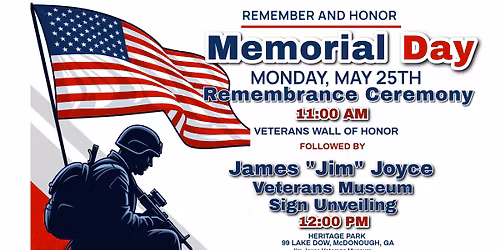 Remembrance Ceremony and Sign Unveiling