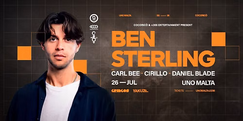 +356 Entertainment & Cocoric\u00f2 Present Ben Stirling at UNO Malta
