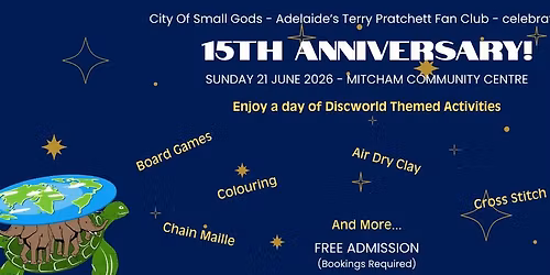 City of Small Gods 15th Anniversary Celebration