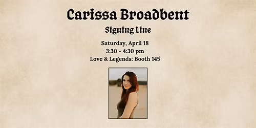BookCon Signing Line: Carissa Broadbent