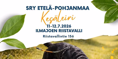 \ud83c\udf3f SRY Kes\u00e4leiri 11.\u201312.7. \u2013 Ilmajoen Riistavalli \ud83c\udf3f 