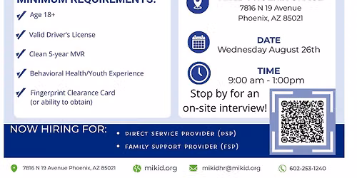 MIKID Phoenix Hiring Event Open House 