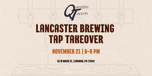 Lancaster Brewing Tap Takeover 