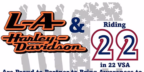 Riding 22 States in 22 Days Veteran Suicide Awareness Benefit Ride - State 19 - L-A Harley Davidson