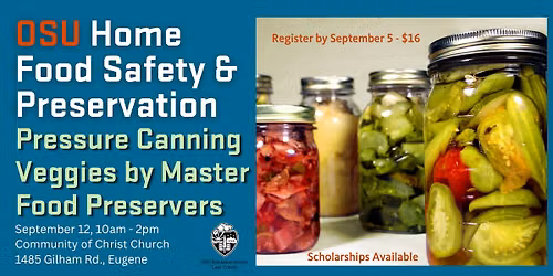 Eugene 2026 Pressure Canning Veggies Food Preservation Workshop
