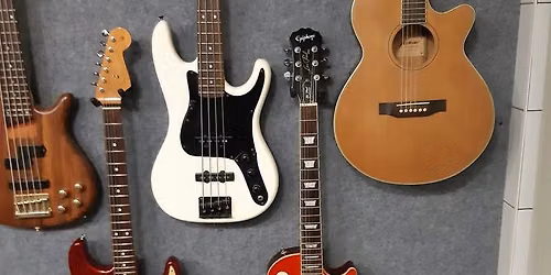 Gitarre und Bass Flohmarkt im bombig