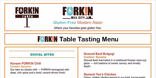 FORK!N Table