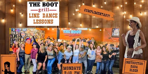 Line Dance Lessons & Open Dance @ The Boot Grill