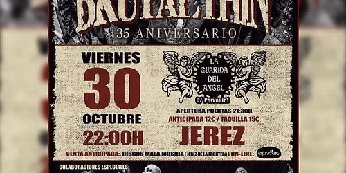 BRUTAL THIN @ 35 ANIVERSARIO || JEREZ @La Guarida del \u00c1ngel | 30 OCTUBRE 2026