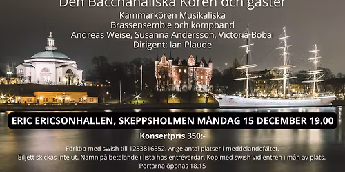 Den Bacchanaliska K\u00f6rens julshow "Julen \u00e4r h\u00e4r" 2025!