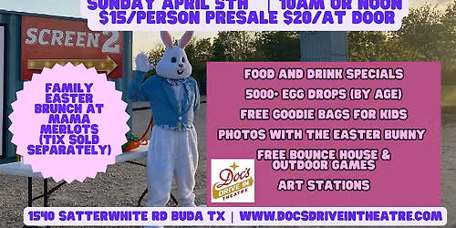 Easter Bunny & Egg Drop at Doc's Drive in Theatre