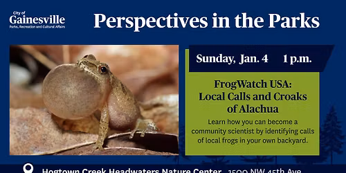 FrogWatch USA\u2014Local Calls and Croaks of Alachua