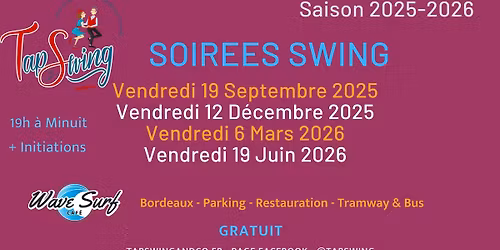 SUMMER HOLIDAYS - Soir\u00e9e SWING + Initiation - au WAVE SURF CAFE - Bordeaux 