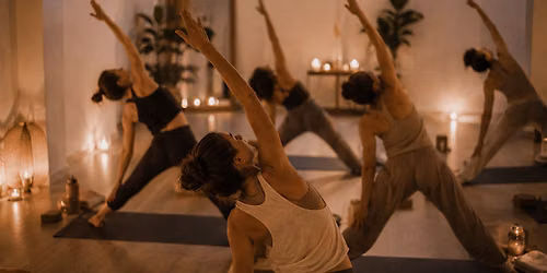 Yoga candlelight. A journey into presence