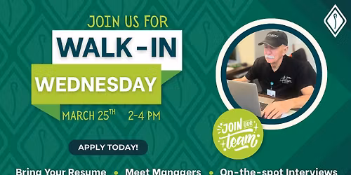 Walk In Wednesday | Hiring Event