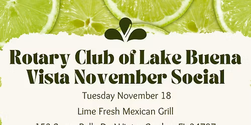 November Social Event at Lime Fresh Mexican Grill