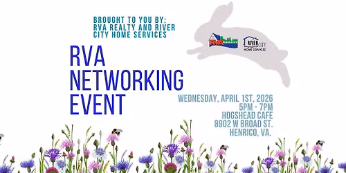 \ud83d\udc90 RVA NETWORKING EVENT ~ 4\/1 5pm