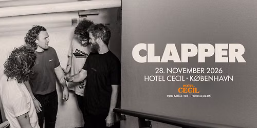 CLAPPER \u2013 releasekoncert | Hotel Cecil, K\u00f8benhavn