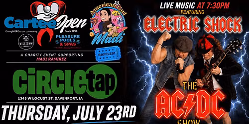 Cartee Open concert with Electric Shock The AC\/DC Show live at The Circle Tap on Thursday July 23rd